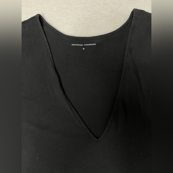 Universal Standard M(18-20) Asymmetrical Black Jersey Casual Neutral Dress - Picture 6 of 11